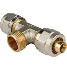  Тройник переходной  с наружной резьбой 16х1/2"х16 для металлопластиковых труб винтовой