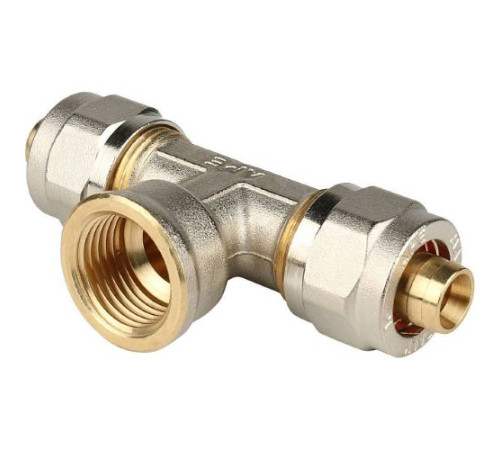  Тройник переходной  с внутренней резьбой 16х1/2"х16 для металлопластиковых труб винтовой