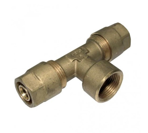 Тройник для металлопластиковых труб 20х3/4"в.рх20 