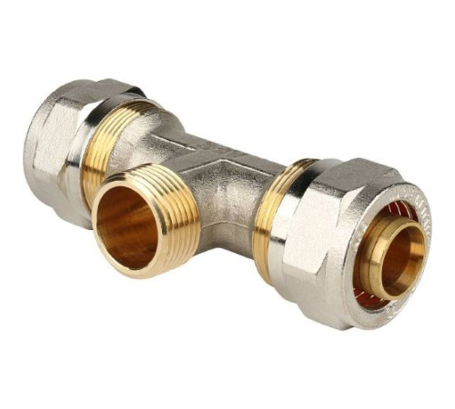  Тройник переходной  с наружной резьбой 26х3/4"х26 для металлопластиковых труб винтовой