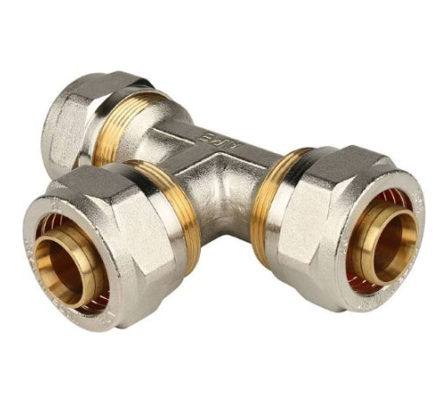  Тройник равнопроходный 26х26х26 для металлопластиковых труб винтовой