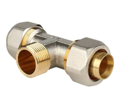  Тройник переходной  с наружной резьбой 32х1"х32 для металлопластиковых труб винтовой