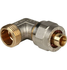 Угольник переходник с наружной резьбой 16х1/2" для металлопластиковых труб винтовой