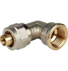 Угольник переходник с внутренней резьбой 16х1/2"  для металлопластиковых труб винтовой