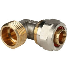 Угольник переходник с наружной резьбой 26х1" для металлопластиковых труб винтовой