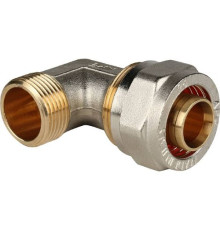 Угольник переходник с наружной резьбой 26х3/4" для металлопластиковых труб винтовой