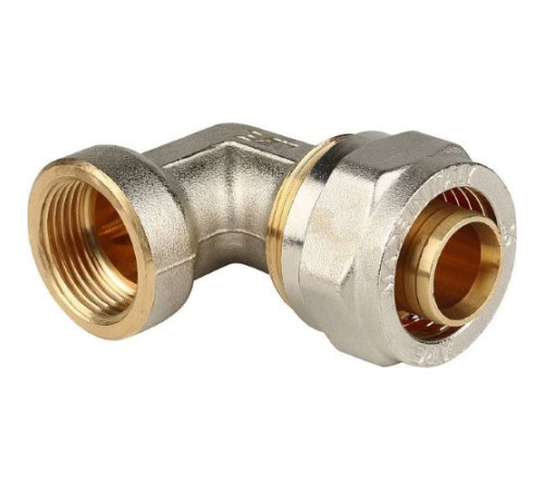 Угольник переходник с внутренней резьбой 26х3/4"  для металлопластиковых труб винтовой