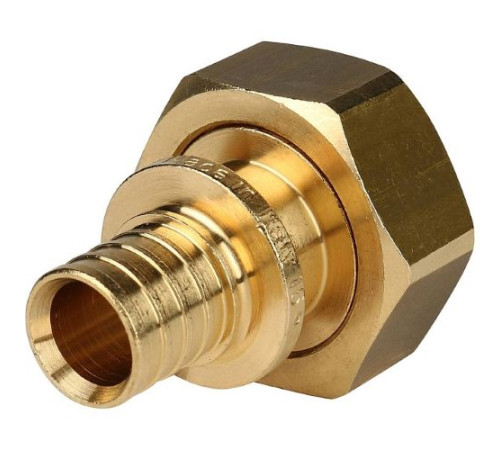 Переходник с накидной гайкой (евроконус) 20xG 3/4 для труб из сшитого полиэтилена аксиальный 