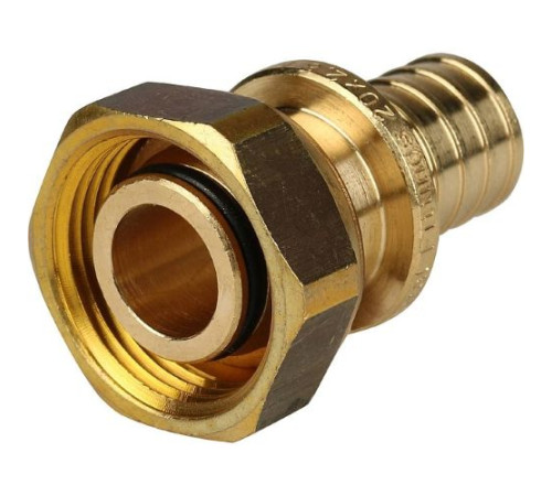 Переходник с накидной гайкой (евроконус) 20xG 3/4 для труб из сшитого полиэтилена аксиальный 