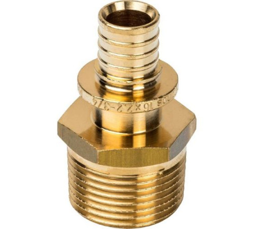  Переходник с наружной резьбой 16xR 3/4 для труб из сшитого полиэтилена аксиальный 