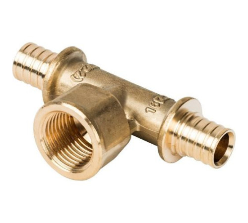  Тройник 16x1/2"x16 с внутренней резьбой для труб из сшитого полиэтилена аксиальный 