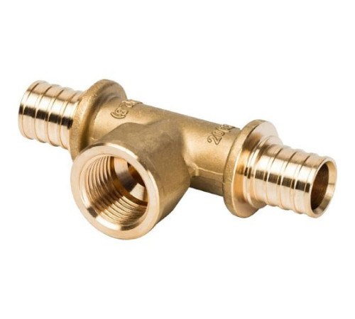  Тройник 20x1/2"x20 с внутренней резьбой для труб из сшитого полиэтилена аксиальный 