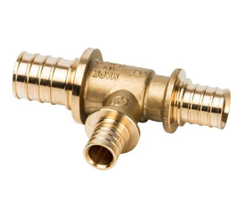  Тройник переходной 25x16x20 для труб из сшитого полиэтилена аксиальный 