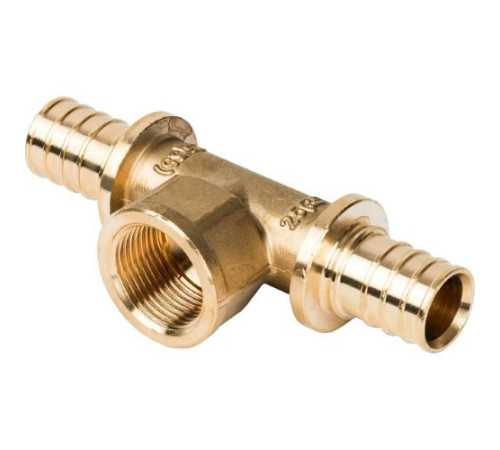  Тройник 25x3/4"x25 с внутренней резьбой для труб из сшитого полиэтилена аксиальный 