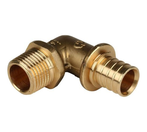 Угольник-переходник с наружной резьбой 20xR 1/2 для труб из сшитого полиэтилена аксиальный 