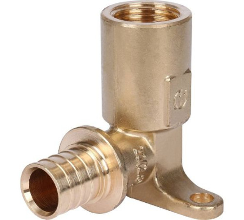  Угольник настенный с креплением 16xRp 1/2  удлиненный, для труб из сшитого полиэтилена аксиальный. 