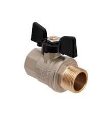 Кран шаровой внутренняя наружная резьба рукоятка бабочка 1"                                                                                                                                          