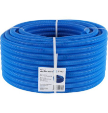 Труба гофрированная защитная STOUT ПНД, цвет синий, наружным диаметром 23 мм для труб диаметром 16 мм