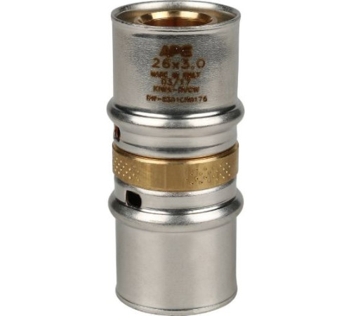 Муфта равнопроходная 26х26 под пресс для металлопластиковых труб  