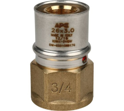  Переходник с внутренней резьбой 26х3/4" под пресс для металлопластиковых труб  