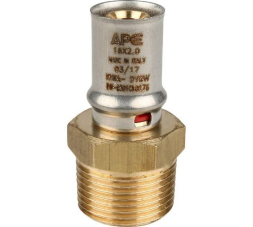  Переходник с наружной резьбой 16х3/4" под пресс для металлопластиковых труб  