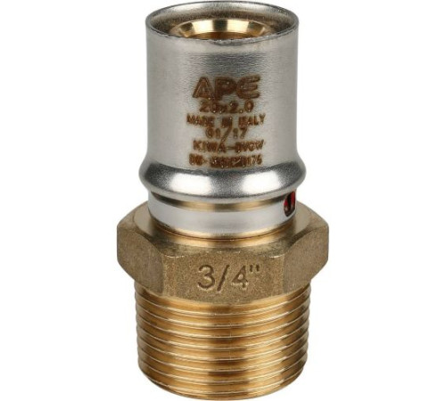  Переходник с наружной резьбой 20х3/4" под пресс для металлопластиковых труб  