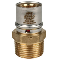  Переходник с наружной резьбой 26х1" под пресс для металлопластиковых труб  