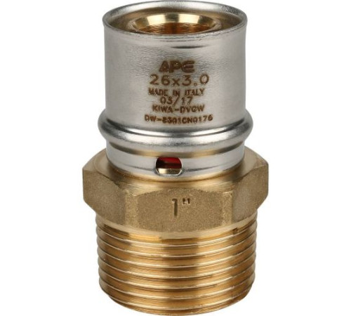  Переходник с наружной резьбой 26х1" под пресс для металлопластиковых труб  