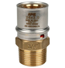  Переходник с наружной резьбой 26х3/4" под пресс для металлопластиковых труб  