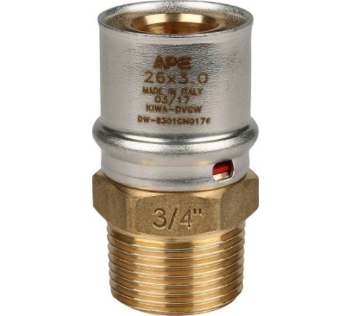  Переходник с наружной резьбой 26х3/4" под пресс для металлопластиковых труб  