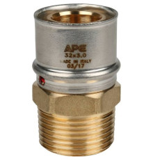  Переходник с наружной резьбой 32х1" под пресс для металлопластиковых труб  