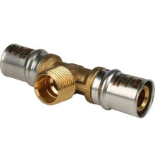 Тройник переходной с наружной резьбой 16х1/2"х16 под пресс для металлопластиковых труб  