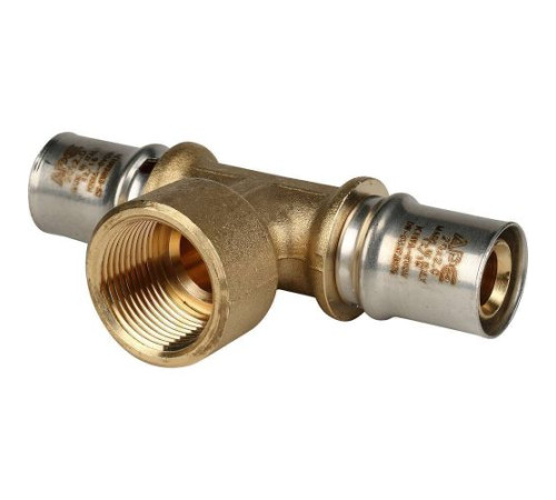 Тройник переходной с внутренней резьбой 16х1/2"х16 под пресс для металлопластиковых труб  