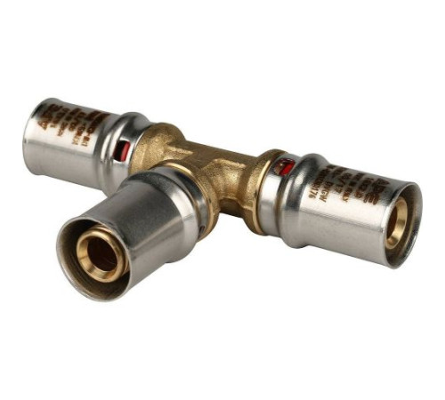 Тройник равнопроходной 16х16х16 под пресс для металлопластиковых труб  