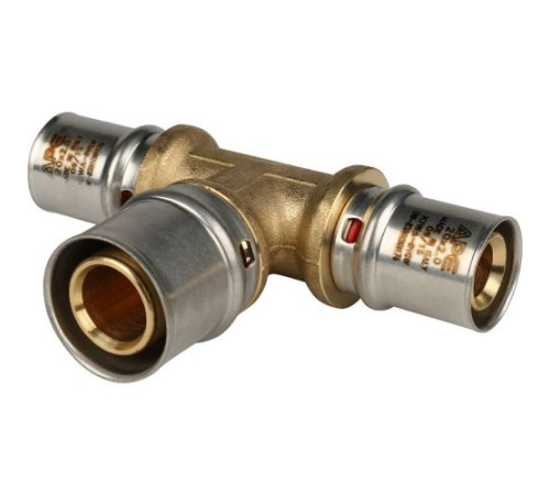 Тройник редукционный 20х26х20 под пресс для металлопластиковых труб  