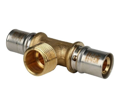 Тройник переходной с наружной резьбой 20х3/4"х20 под пресс для металлопластиковых труб  