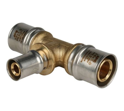 Тройник редукционный 26х16х26 под пресс для металлопластиковых труб  