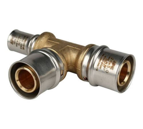 Тройник редукционный 26х26х16 под пресс для металлопластиковых труб  