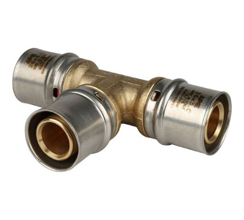 Тройник равнопроходной 26х26х26 под пресс для металлопластиковых труб  