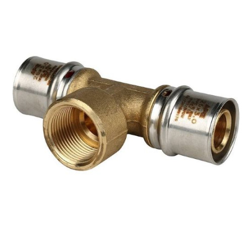 Тройник переходной с внутренней резьбой 26х3/4"х26 под пресс для металлопластиковых труб  