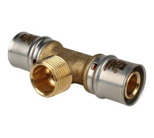 Тройник переходной с наружной резьбой 26х3/4"х26 под пресс для металлопластиковых труб  