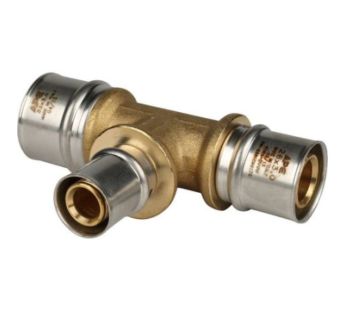 Тройник редукционный 32х20х26 под пресс для металлопластиковых труб  