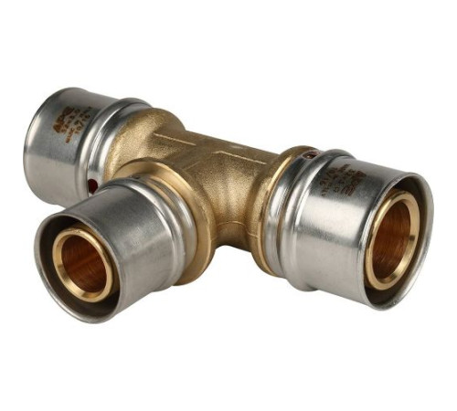 Тройник редукционный 32х26х32 под пресс для металлопластиковых труб  