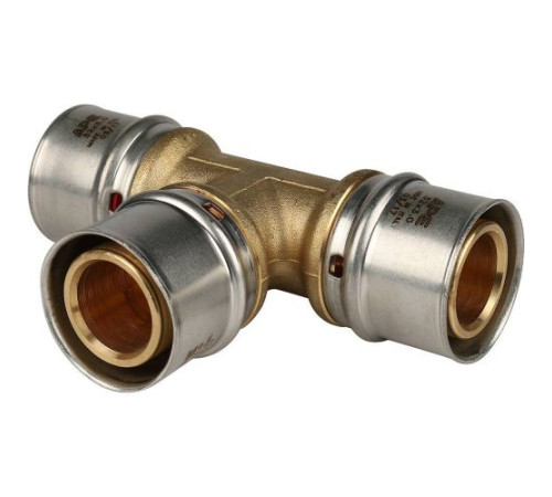 Тройник равнопроходной 32х32х32 под пресс для металлопластиковых труб  