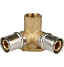 Тройник настенный с крепление20х1/2"х20  под пресс для металлопластиковых труб  