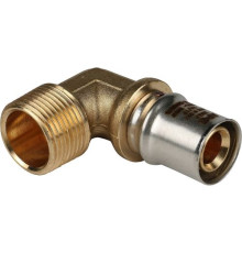 Угол переходной с наружной резьбой 20х3/4" под пресс для металлопластиковых труб  