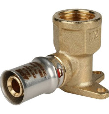 Угол настенный с креплением внутренняя резьба короткий16х1/2" под пресс для металлопластиковых труб  