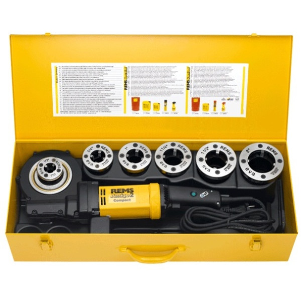 REMS Амиго 2 компакт Электрический резьбонарезной клупп с быстросменными головками