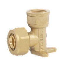  Угольник настенный с креплением 1/2 х16 для металлопластиковых труб винтовой