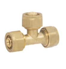  Тройник равнопроходный 16х16х16 для металлопластиковых труб винтовой